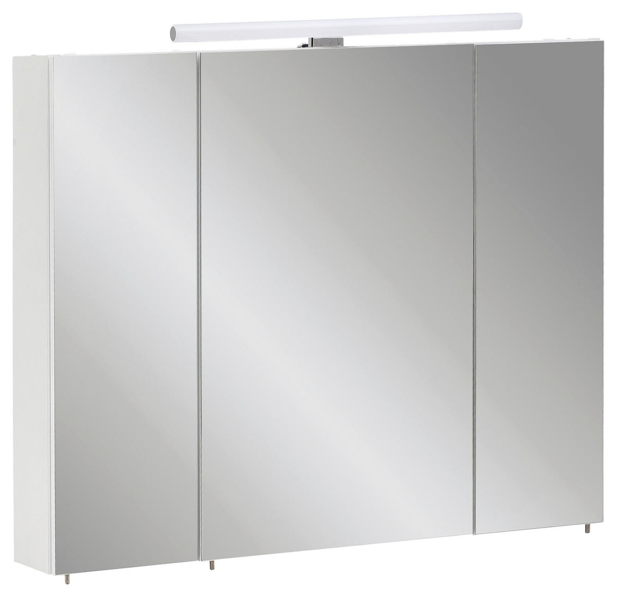 SPIEGELSCHRANK 80/70,4/16 cm  - Chromfarben/Weiß, MODERN, Glas/Holzwerkstoff (80/70,4/16cm) - Stylife