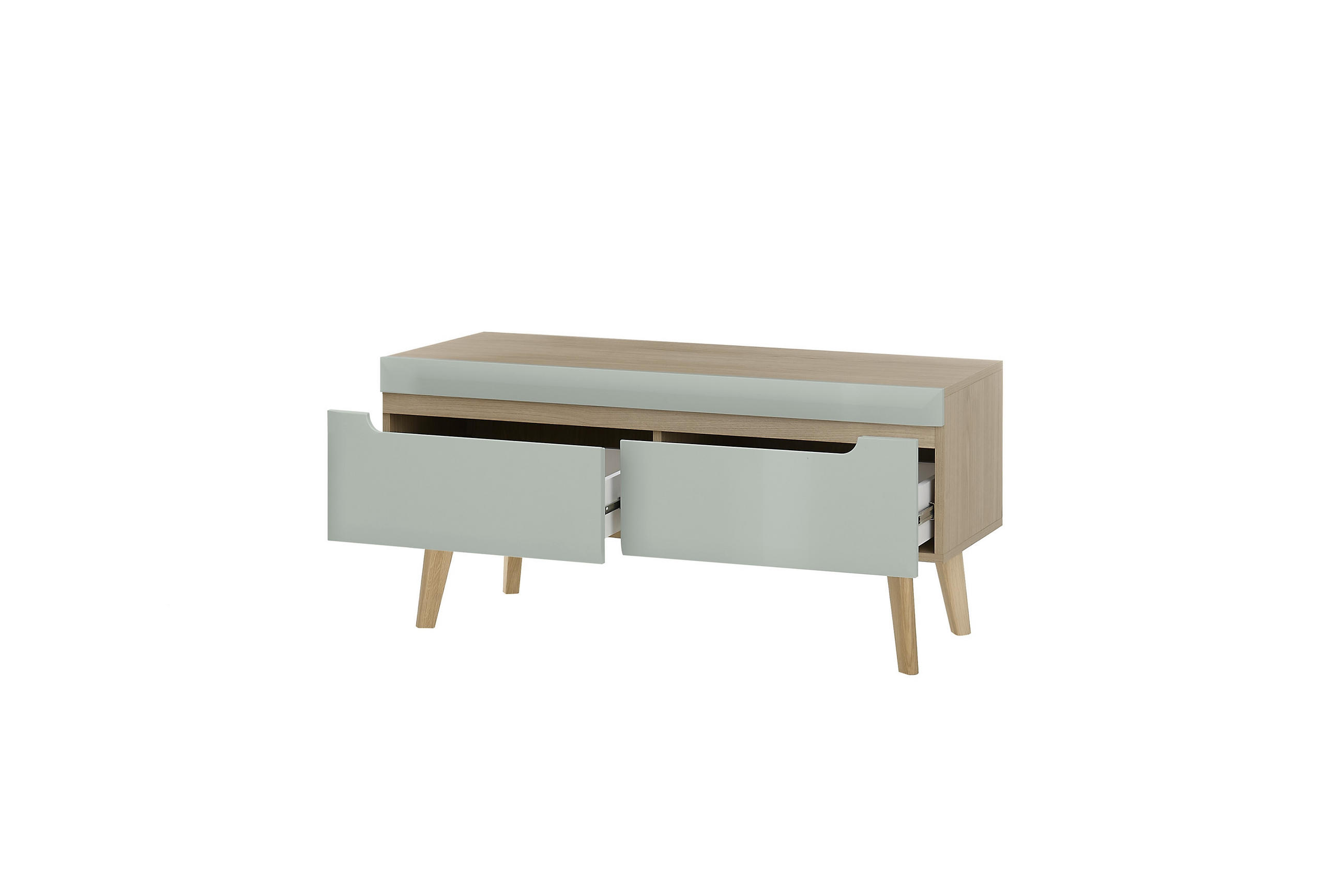 LOWBOARD  in 107/50/40 cm  - Eichefarben/Grün, Design, Holzwerkstoff (107/50/40cm) - MID.YOU