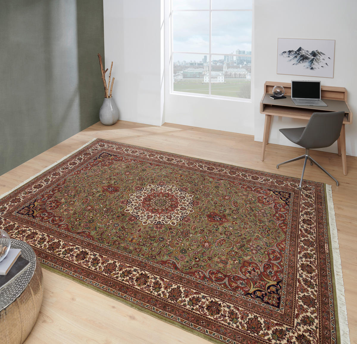 ORIENTÁLNY KOBEREC, 120/180 cm, svetlozelená - svetlozelená, Lifestyle, textil (120/180cm) - Cazaris