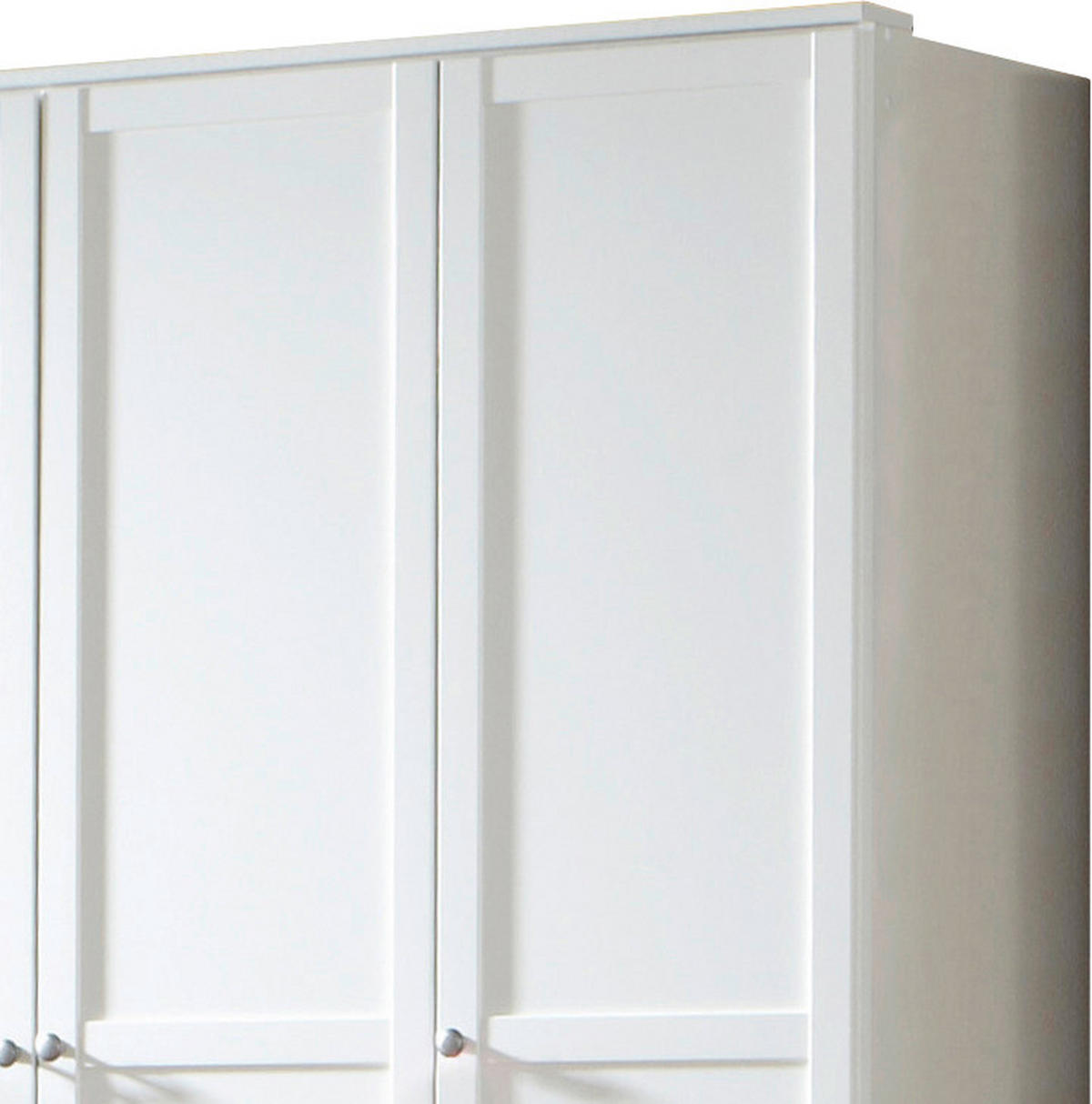 DREHTÜRENSCHRANK in Weiss  - Weiss/Zinkfarben, Lifestyle, Holzwerkstoff/Metall (135/199/58cm) - MID.YOU