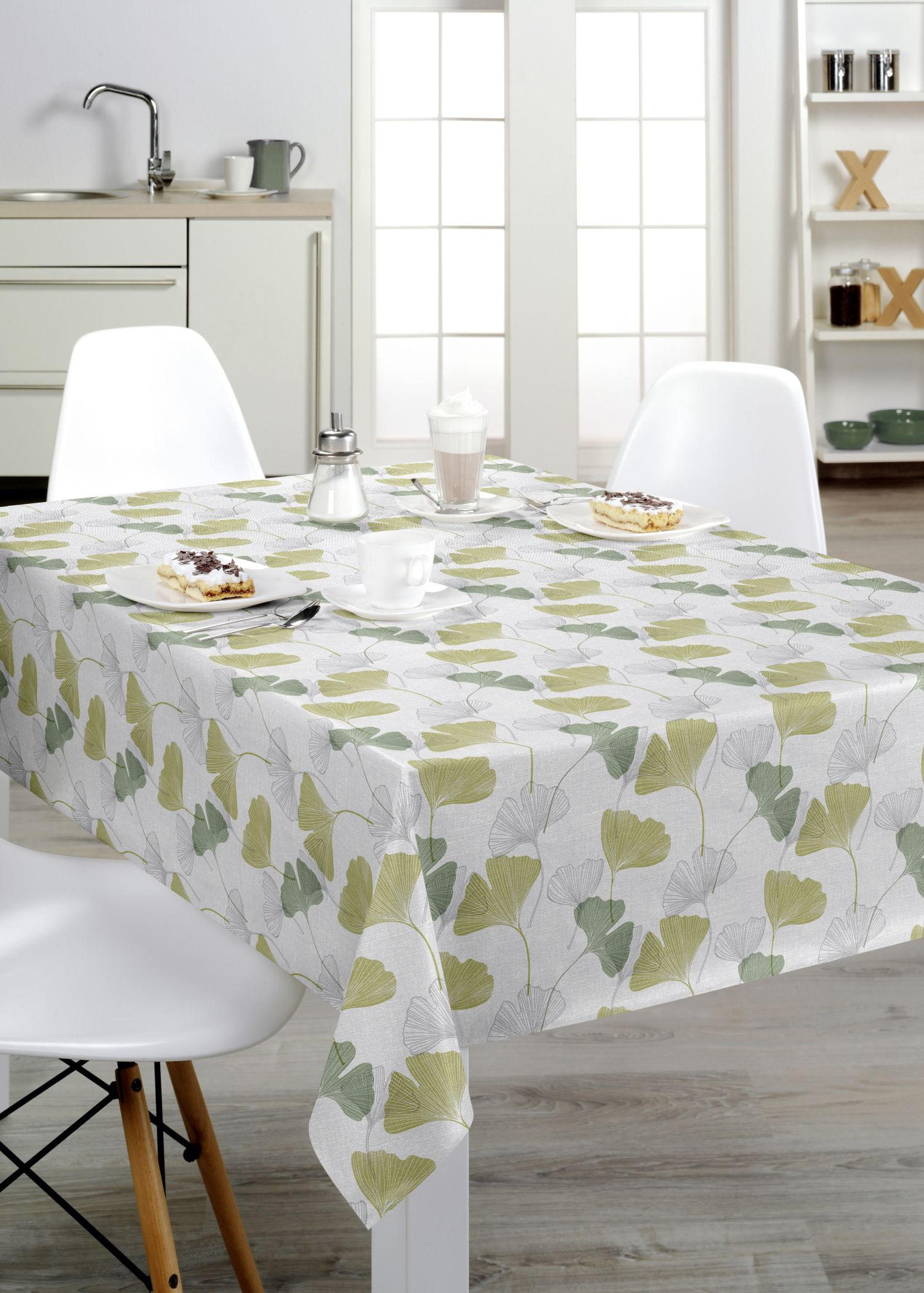 TISCHDECKE Milano Kunststoff Grün 140/180 cm  - Grün, Basics, Kunststoff (140/180cm) - Esposa