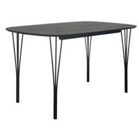 MATBORD svart  utdragbar, finns i olika trädekorer  - svart, Design, metall/trä (140-220/100/76cm) - Best Price