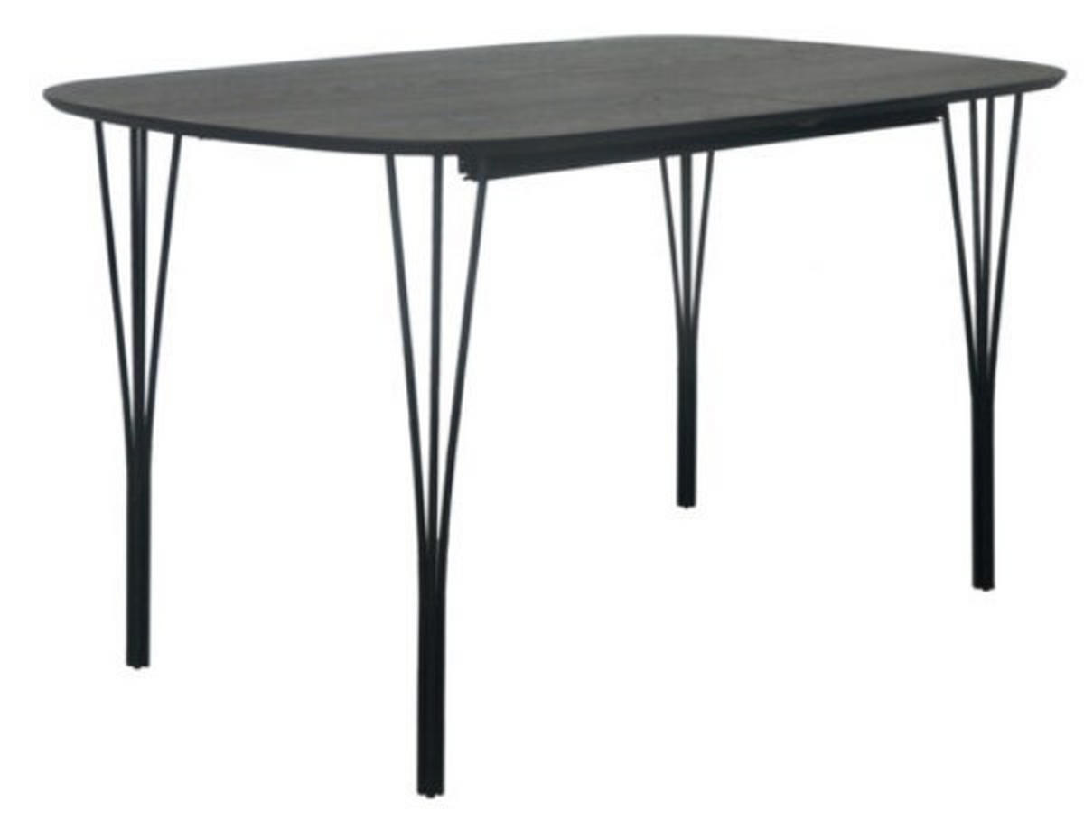 MATBORD svart  utdragbar, finns i olika trädekorer  - svart, Design, metall/trä (140-220/100/76cm) - Best Price