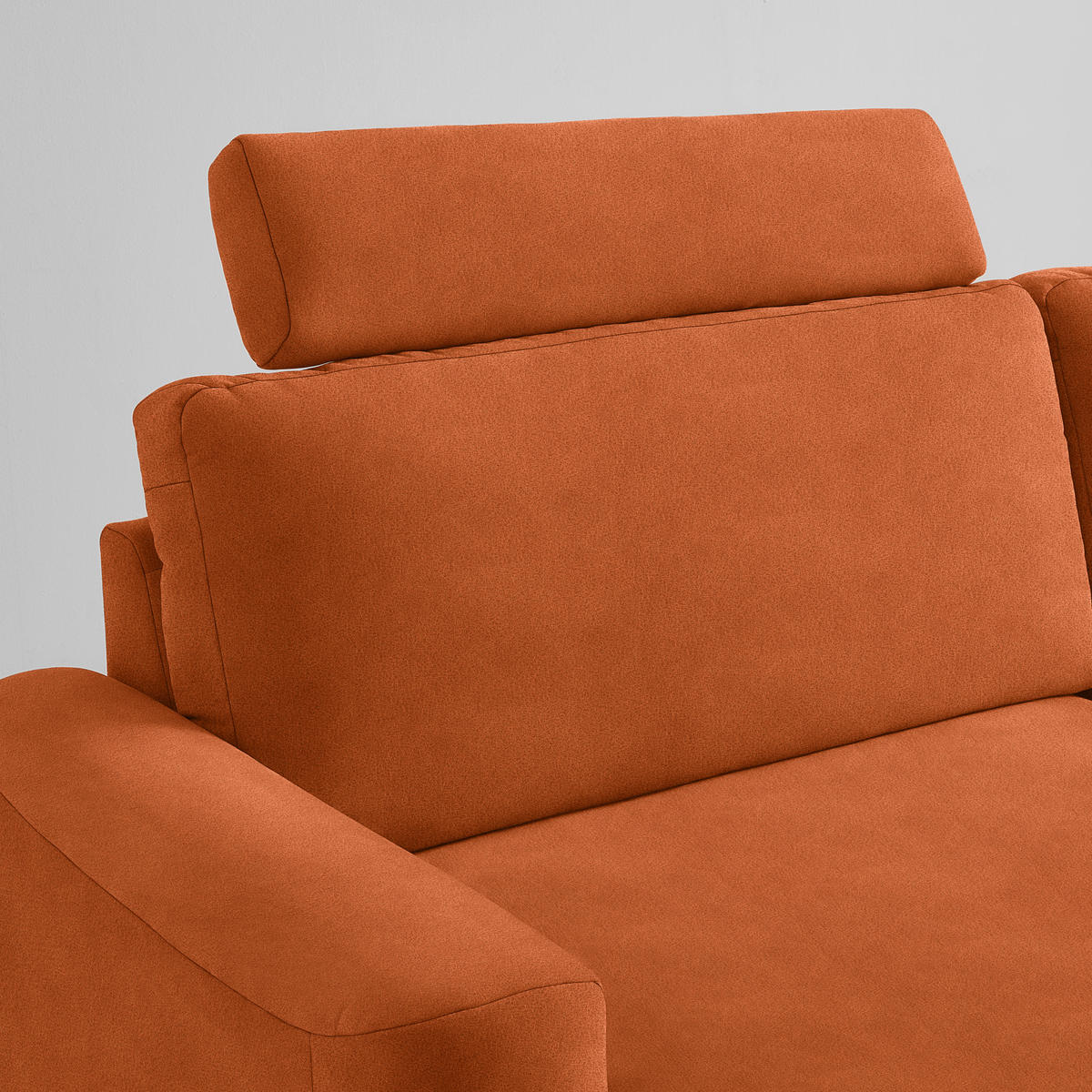 KOPFSTÜTZE Lederlook, Mikrofaser  - Orange, Konventionell, Textil (84/21/21cm) - MID.YOU