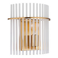 VÄGGLAMPA 25/12,5/26 cm   - klar/guldfärgad, Klassisk, metall/glas (25/12,5/26cm) - Globo