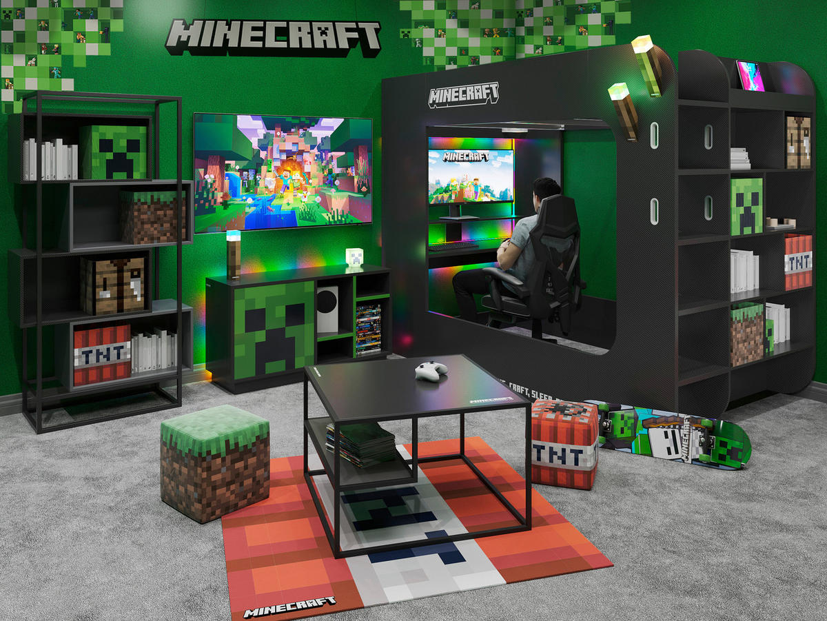 SITZBOX Gaming  - Multicolor, MODERN, Textil (27/27/27cm) - Minecraft