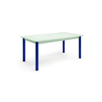 ESSTISCH in Metall, Holzwerkstoff 180/100/76 cm   - Blau/Salbeigrün, Natur, Holzwerkstoff/Metall (180/100/76cm) - Tom Tailor