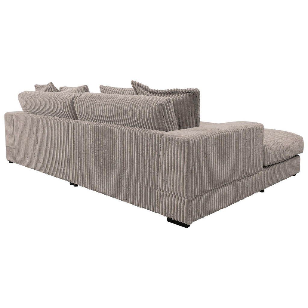 Thumbnail - Mid.you Ecksofa, Taupe, Textil, 4-Sitzer, Füllung: Polyurethan (PUR),Polyurethan (PUR),Polyurethan (Pur), Ottomane links...