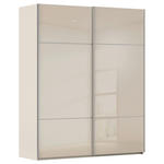 SCHWEBETÜRENSCHRANK 162/223/68 cm 2-türig Champagner  - Champagner/Alufarben, KONVENTIONELL, Glas/Holzwerkstoff (162/223/68cm) - Novel