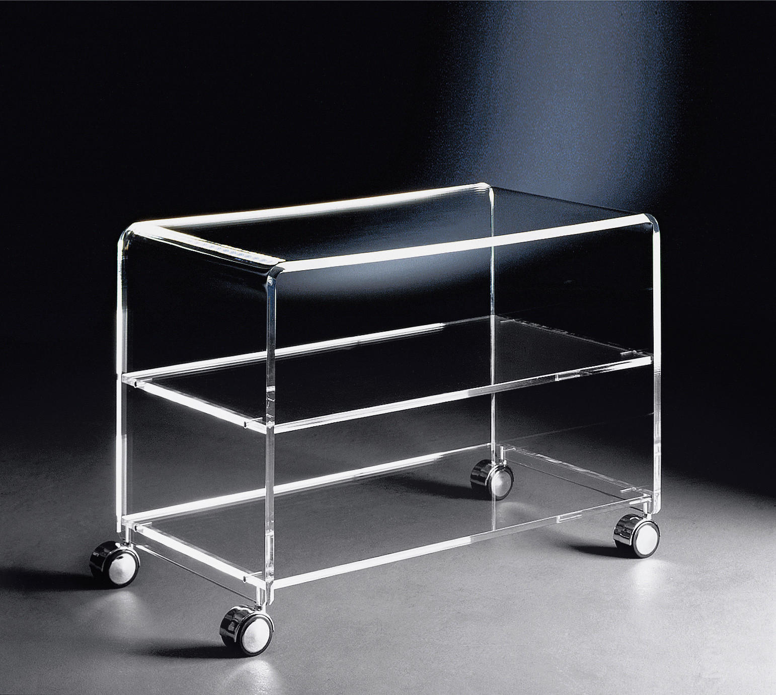 KOMODA POD TELEVIZI, čiré, 63/48/38 cm - čiré, Design, plast (63/48/38cm)
