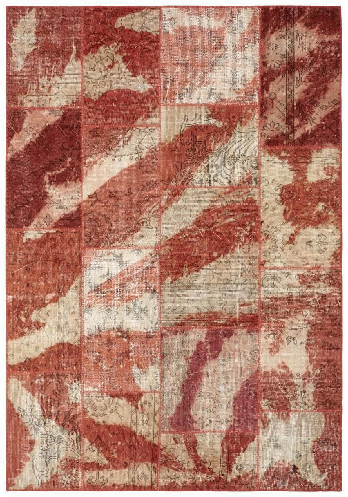 ORIENTALISK MATTA 120/180 cm Splash Red Mix  - röd, Trend, textil (120/180cm) - Cazaris