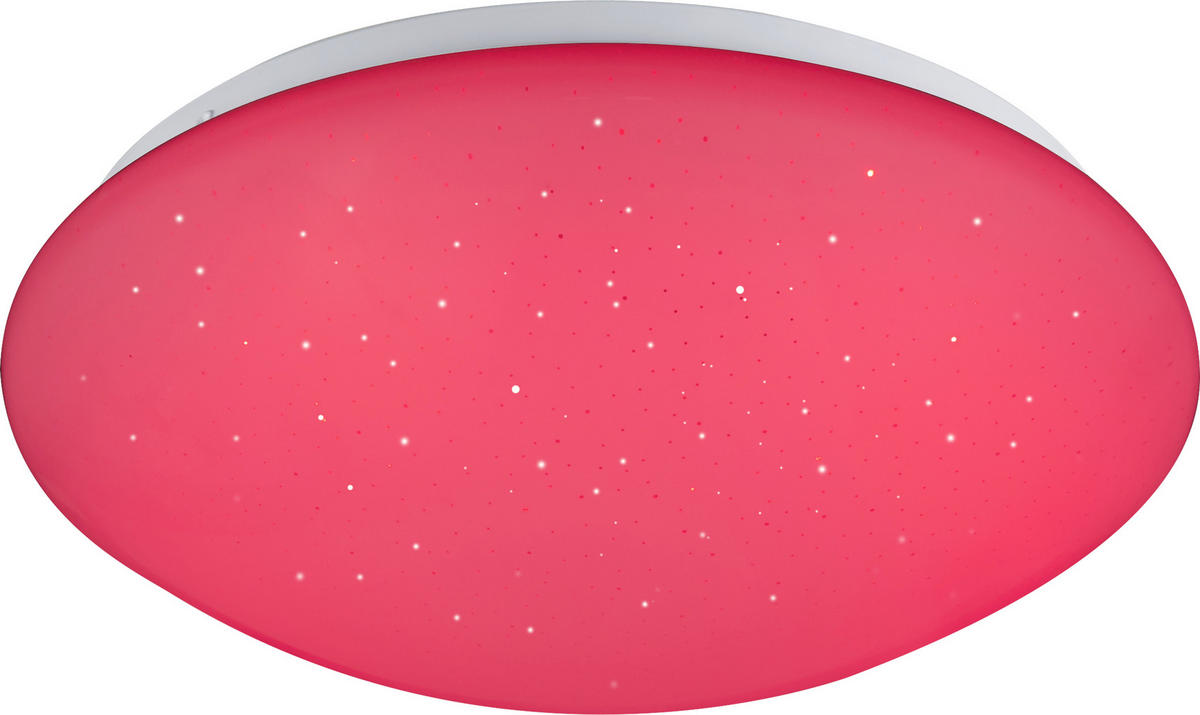 STROPNA LED-SVETILKA Hawai 28/9 cm   - bela, Trendi, kovina/umetna masa (28/9cm) - Boxxx
