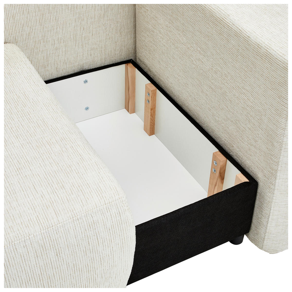 CHAISELONGUE Chenille Sandfarben  - Sandfarben/Schwarz, KONVENTIONELL, Kunststoff/Textil (171/73/93cm) - Carryhome