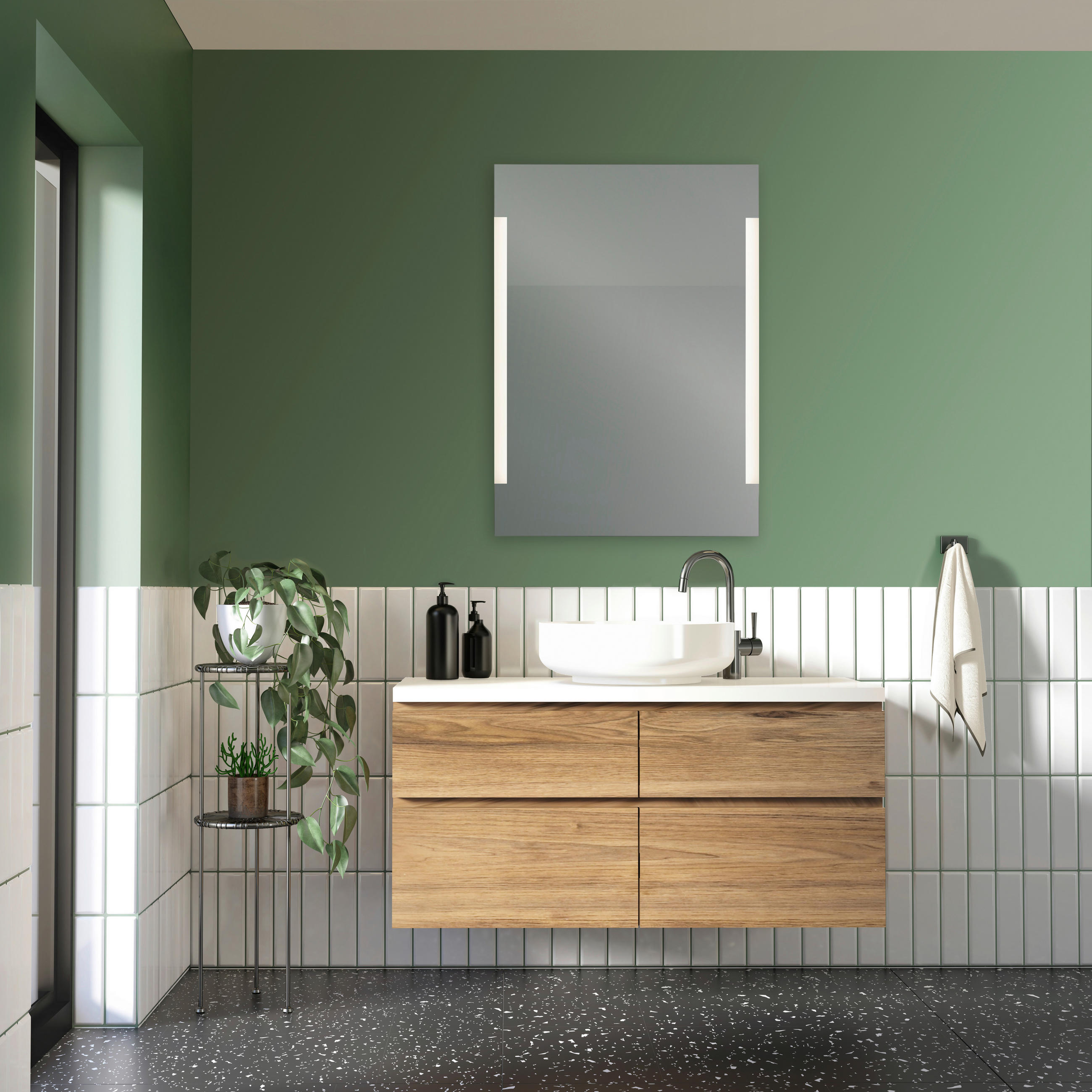 BADEZIMMERSPIEGEL 50/70/3 cm  - MODERN, Glas (50/70/3cm)