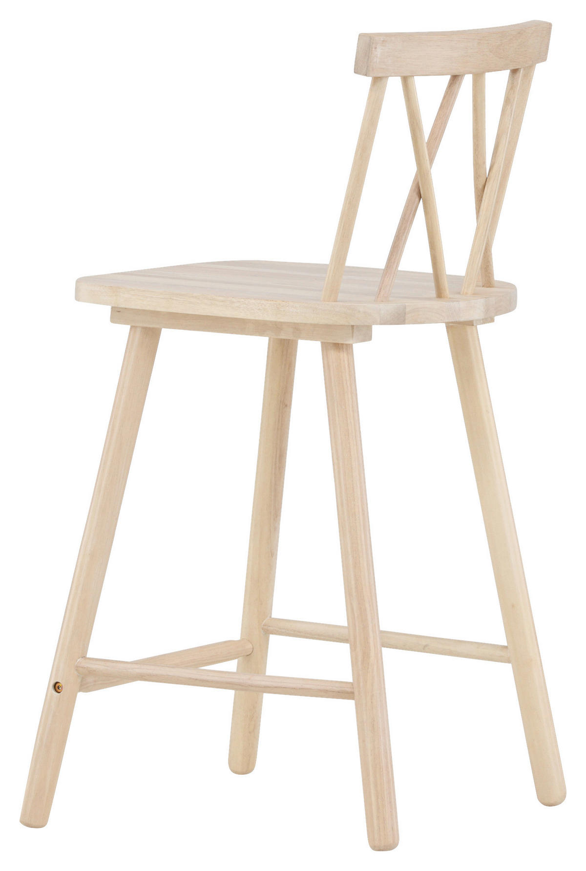 BARHOCKER-SET Weiß Kautschukholz abwischbar  - Weiß, Design, Holz (43/90/44cm) - Livetastic