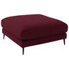 HOCKER in Textil Rot  - Rot/Schwarz, Design, Textil/Metall (120/43/90cm) - Dieter Knoll