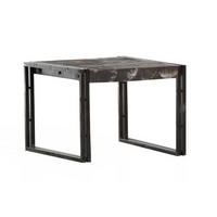 COUCHTISCH Mangoholz massiv 60/60/45 cm quadratisch Braun  - Braun, Design, Holz/Metall (60/60/45cm) - Landscape