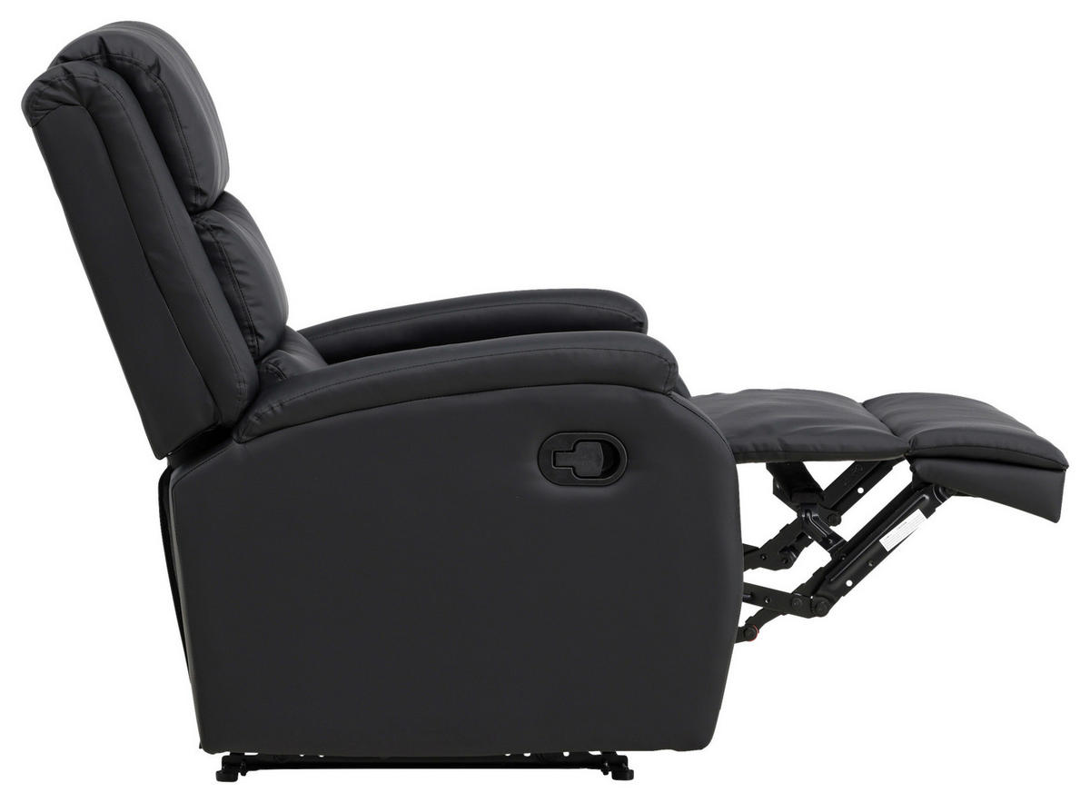 FERNSEHSESSEL in Schwarz  - Schwarz, Basics, Textil/Metall (74/103/92cm) - Livetastic