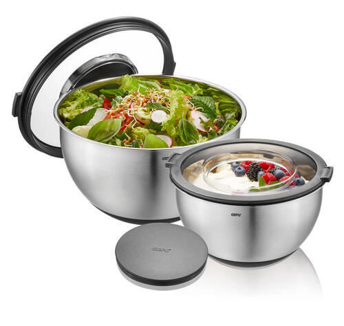 SET ZDJELA    24/15 cm       MUOVO  - boje oplemenjenog čelika, Basics, metal/plastika (24/15cm) - Gefu