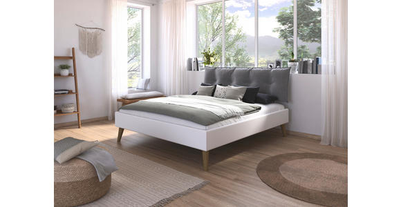 BETT 180/200 cm  in Weiß  - Wildeiche/Weiß, Design, Holz/Holzwerkstoff (180/200cm) - Carryhome