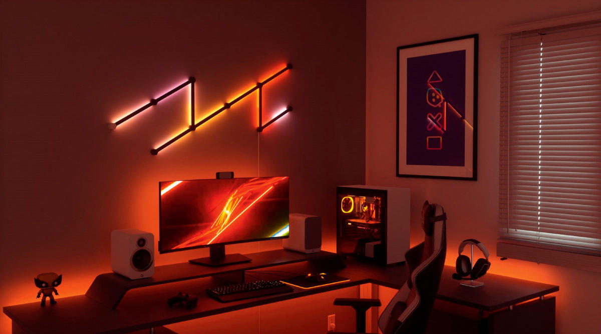 Nanoleaf Lines Skin Dekorative Verkleidung 25.93/0.21/0.95 cm   - Schwarz, Basics, Kunststoff (25.93/0.21/0.95cm) - NANOLEAF