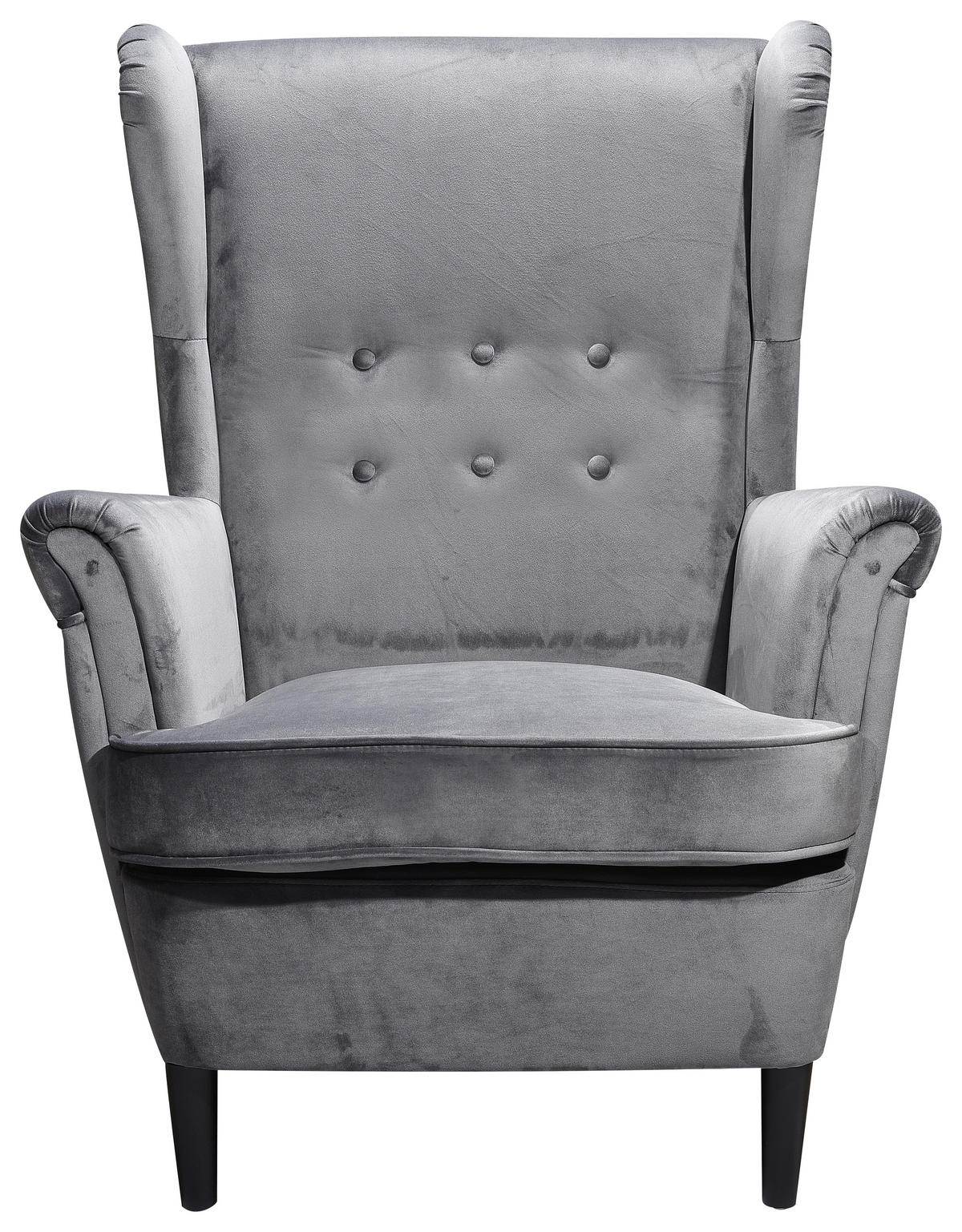 FOTELJA tekstil  siva   - siva/crna, Design, tekstil/drvo (83/100/98cm) - Carryhome