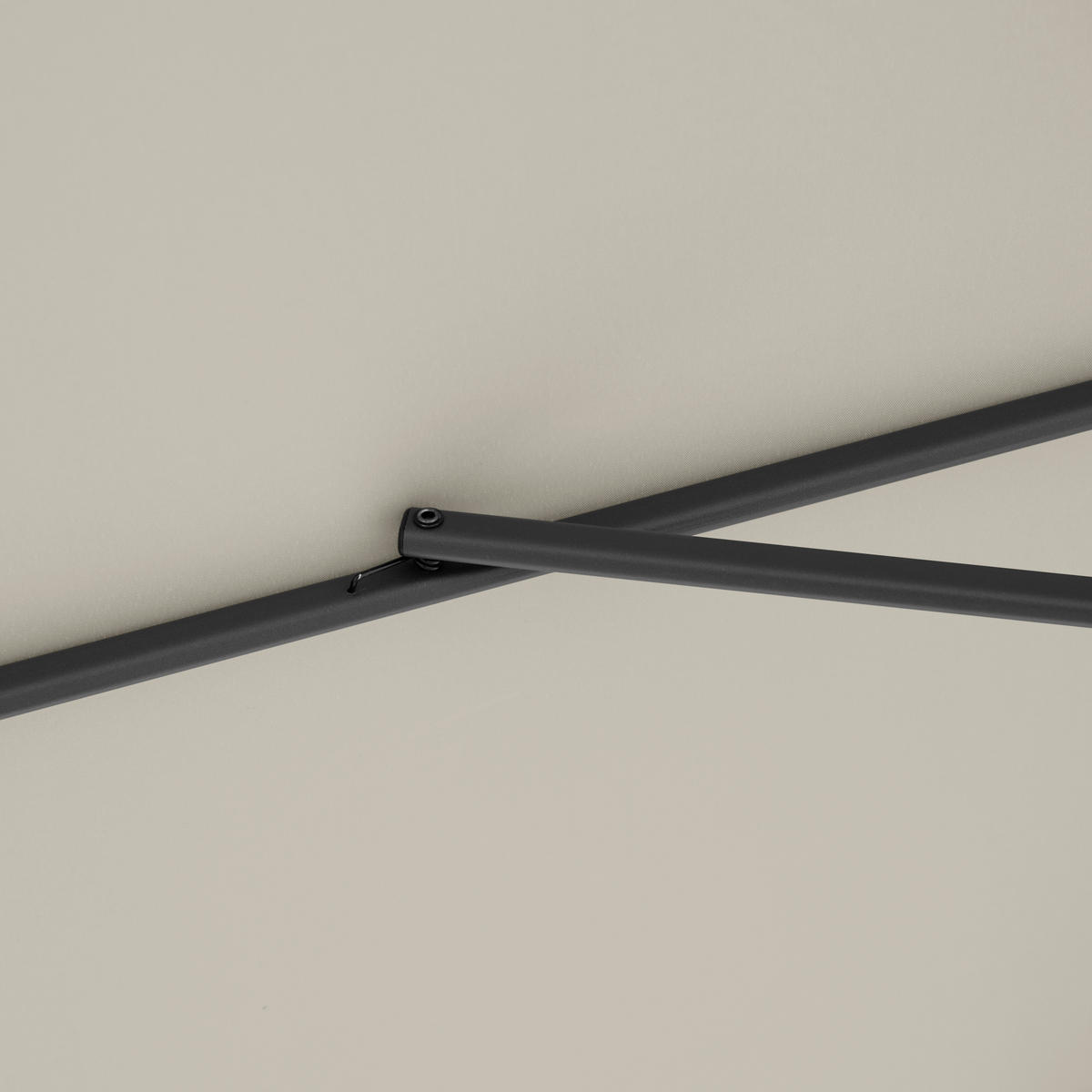 AMPELSCHIRM 210x210 cm  - Anthrazit/Naturfarben, Basics, Textil/Metall (210/210cm) - Doppler