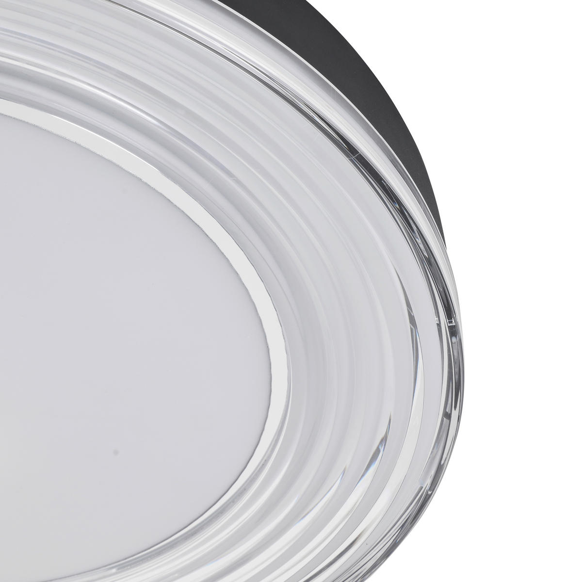 PLAFONIERĂ CU LED - alb/culoare crom, Basics, plastic/metal (48/6,5cm) - Novel