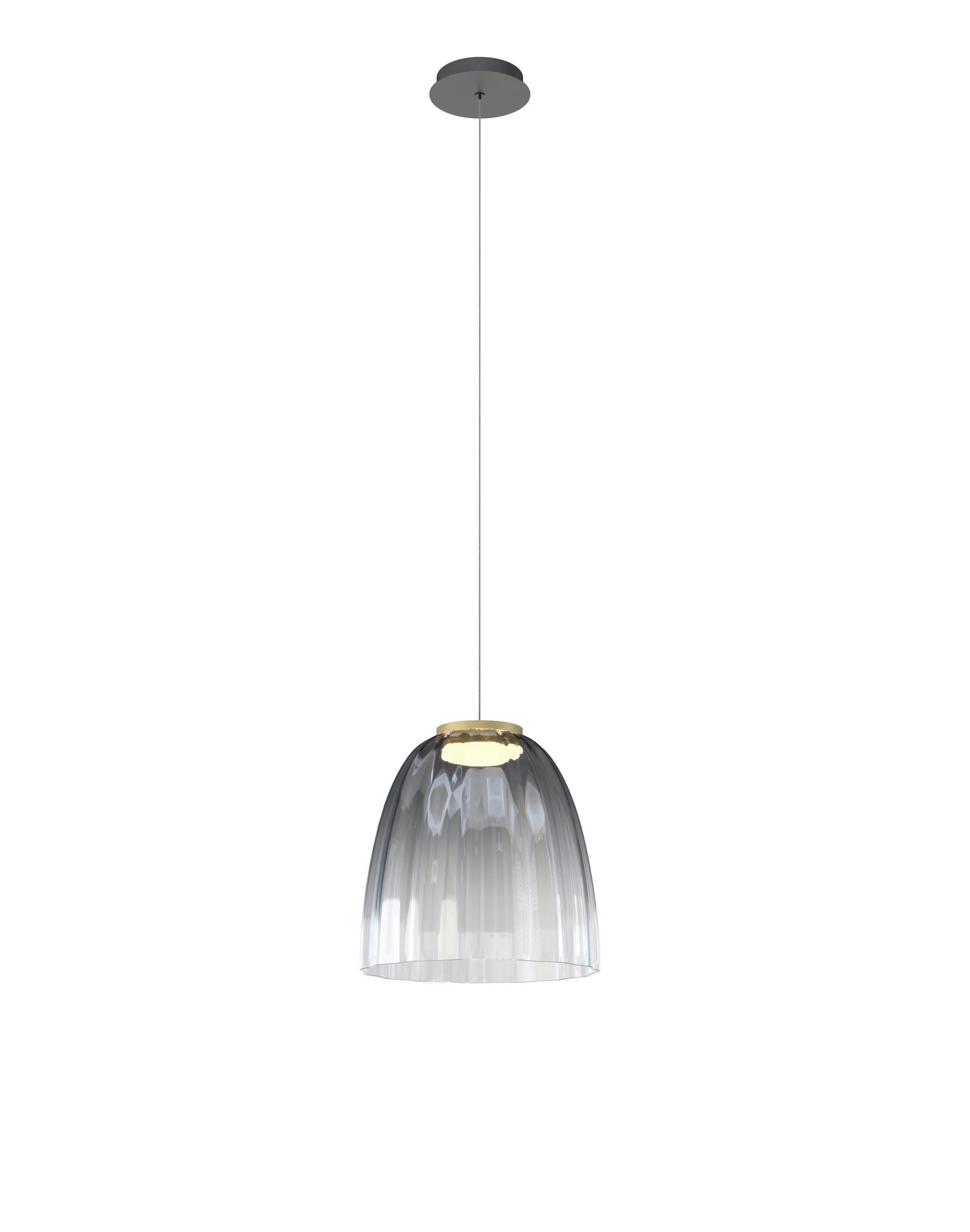 LED-HÄNGELEUCHTE Valence 30/150 cm  - Goldfarben/Schwarz, Design, Glas/Metall (30/150cm) - Wofi