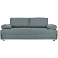 SCHLAFSOFA in Flachgewebe Blaugrau  - Chromfarben/Blaugrau, Design, Textil/Metall (212/84/100cm) - Bali