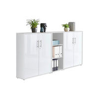 AKTENSCHRANK 212,9/113,6/33 cm  - Weiß Hochglanz/Weiß, MODERN, Holzwerkstoff (212,9/113,6/33cm) - MID.YOU