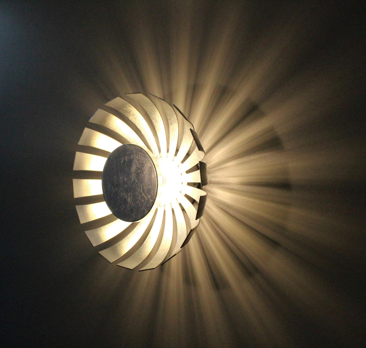 LED-DECKENLEUCHTE Flare 26/12,5 cm   - Nickelfarben, Design, Metall (26/12,5cm)
