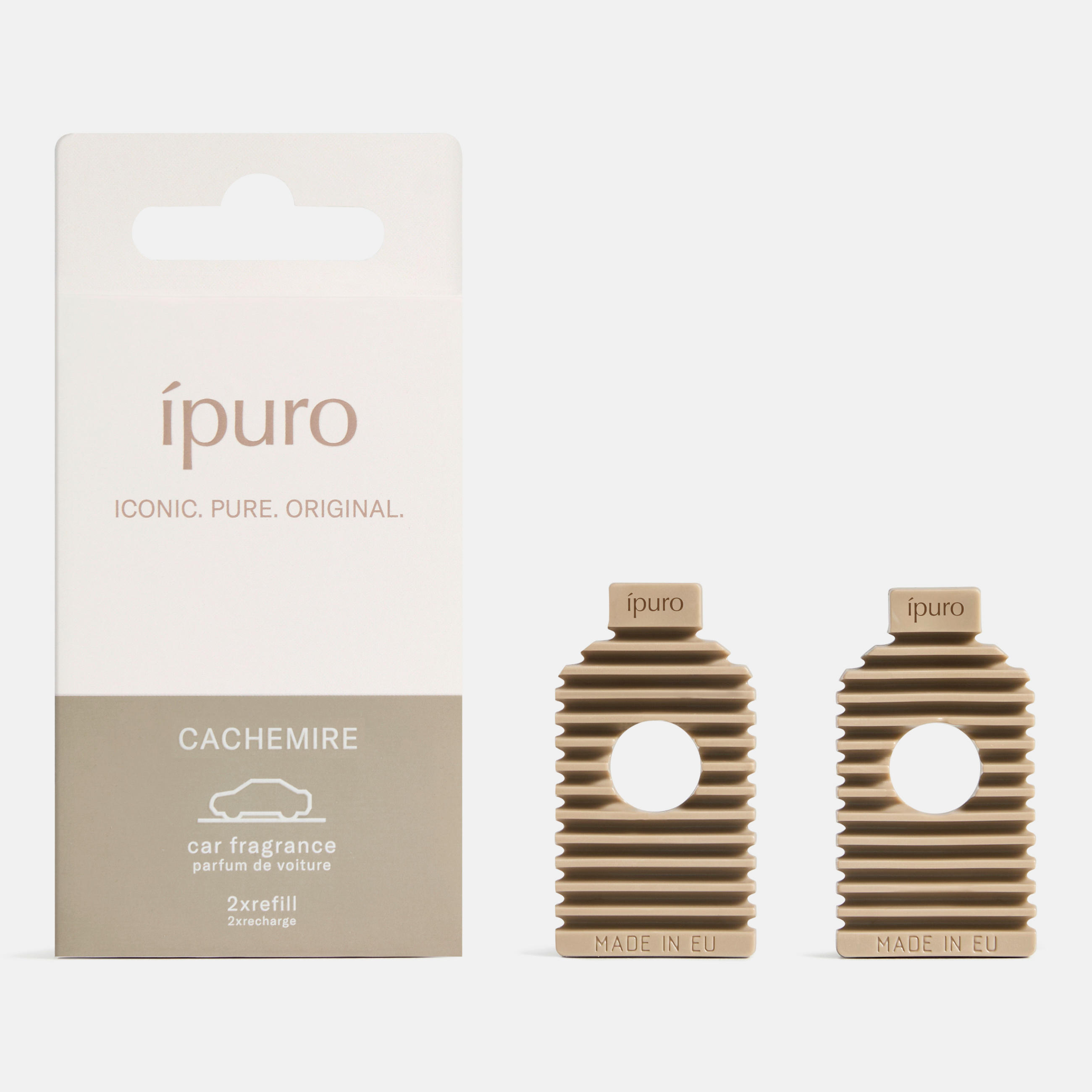 OSVIEŽOVAČ VZDUCHU DO AUTA - svetlohnedá, Basics, plast (0,3/0,6/1,2cm) - Ipuro