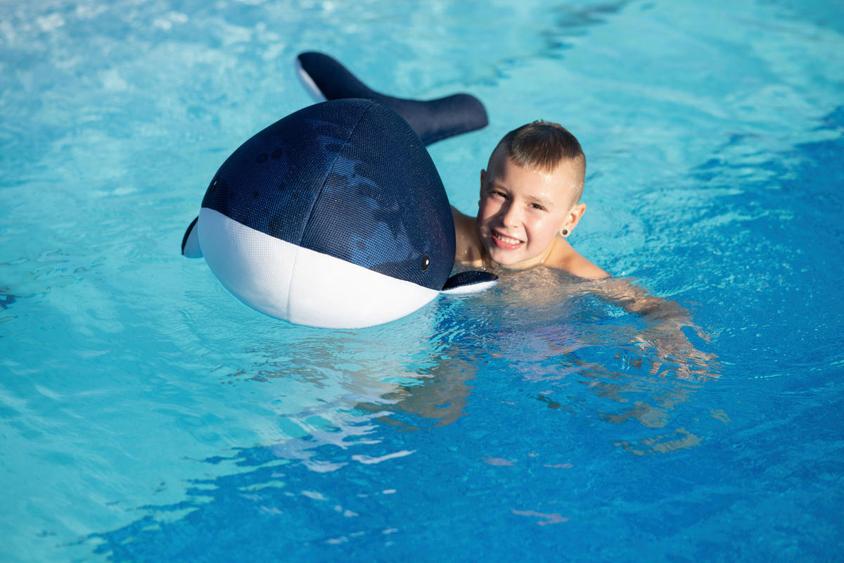 SCHWIMMTIER - Blau, KONVENTIONELL, Textil (50/104/30cm)