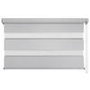 DOPPELROLLO  halbtransparent  140/160 cm    - Weiß/Grau, Basics, Textil (140/160cm)