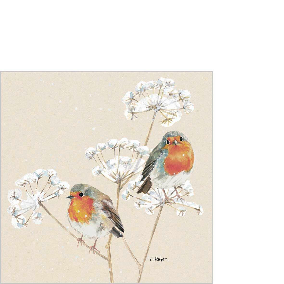 SERVIETTE  17.5/17.5 cm   - Multicolor, Natur, Papier (17.5/17.5cm) - PPD