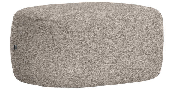 HOCKER in Textil Graubraun  - Graubraun/Schwarz, MODERN, Kunststoff/Textil (88/43/66cm) - Hom`in