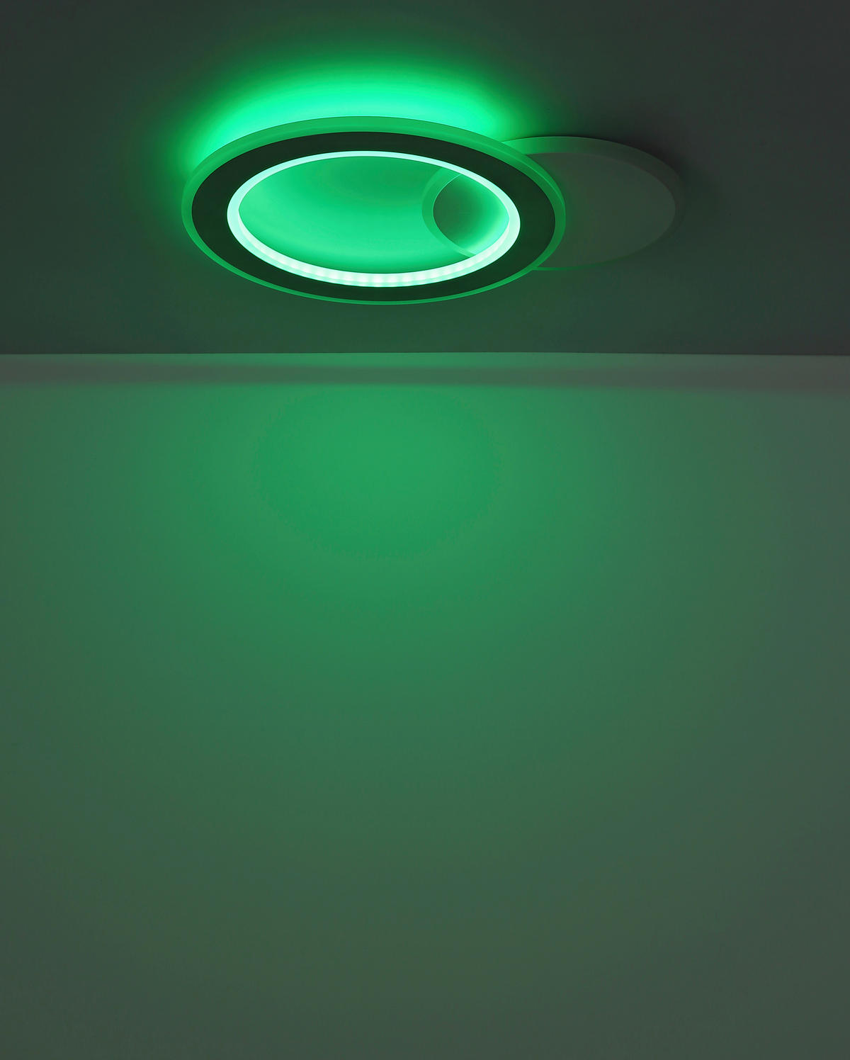 LED-DECKENLEUCHTE 51/38/4 cm   - Hellgrau/Schwarz, Design, Kunststoff/Metall (51/38/4cm) - Globo