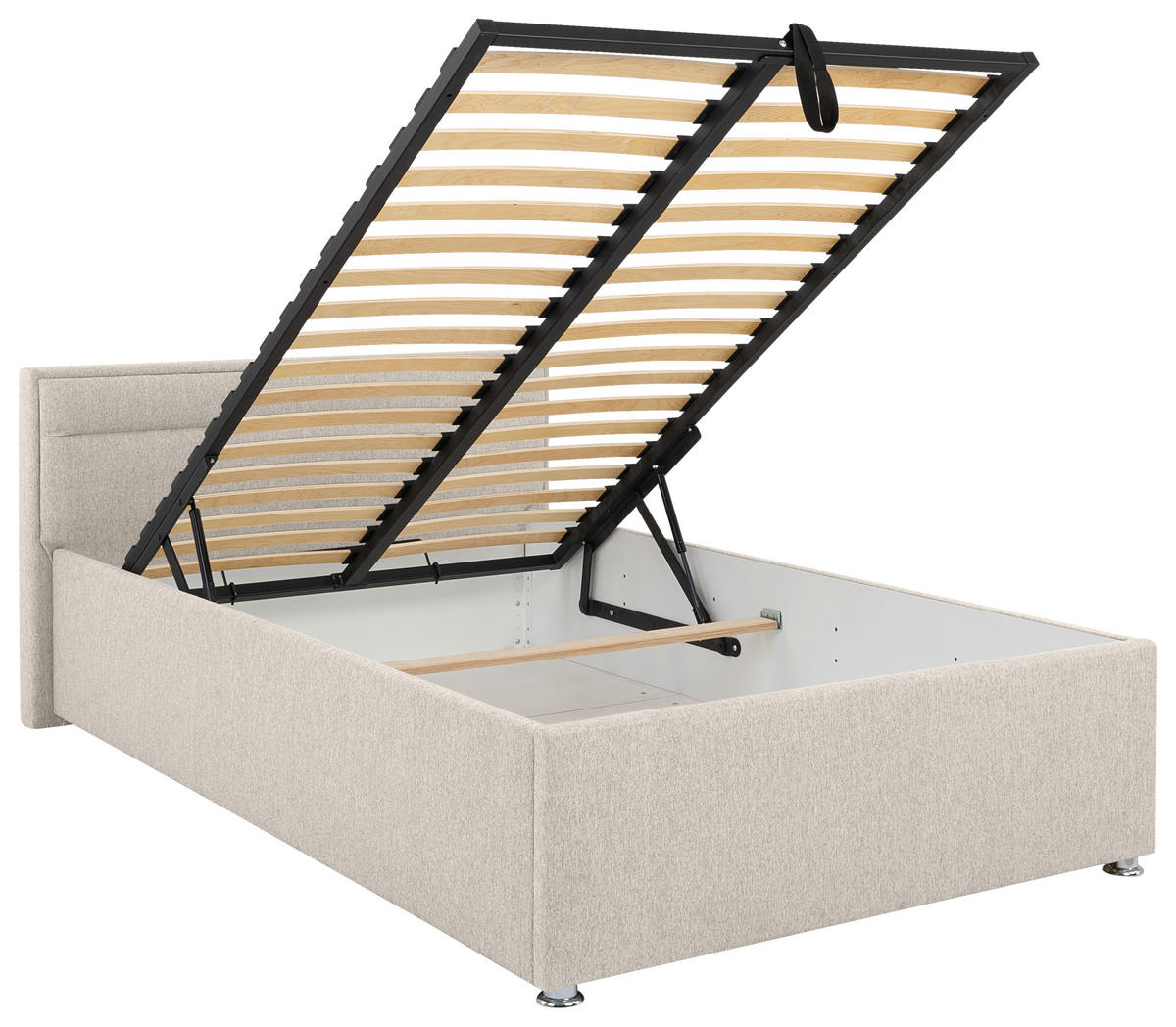 POLSTERBETT Lattenrost, Bettkasten Naturfarben 120/200 cm  - Naturfarben, MODERN, Holz/Kunststoff (120/200cm) - MID.YOU