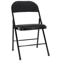 KLAPPSTUHL Flachgewebe Schwarz  - Schwarz, Basics, Textil/Metall (44/80/49cm) - MID.YOU