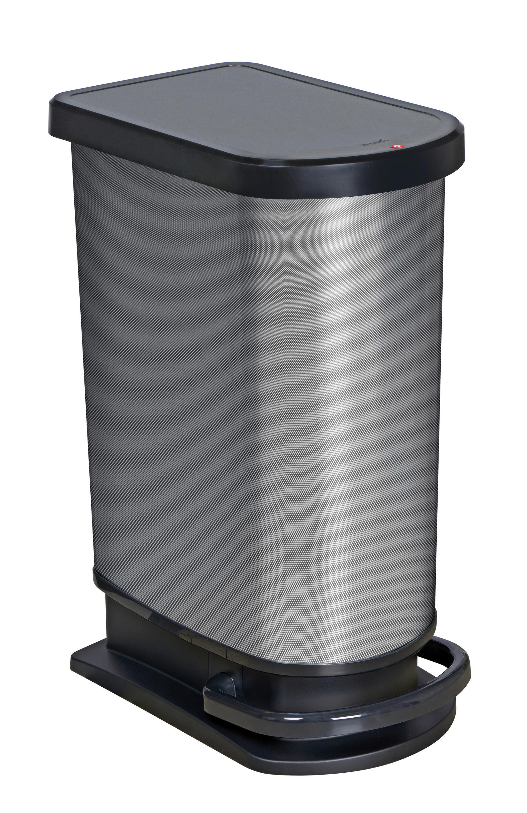ABFALLEIMER 50 l  Kunststoff  - Silberfarben, Basics, Kunststoff (44/29/67cm) - Rotho