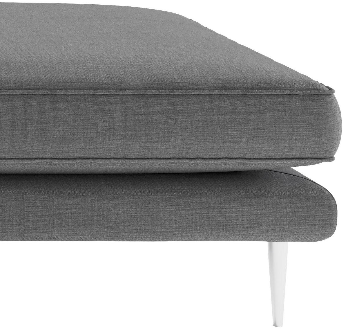 SITZGARNITUR in Flachgewebe Anthrazit  - Edelstahlfarben/Anthrazit, Design, Textil/Metall - Livetastic