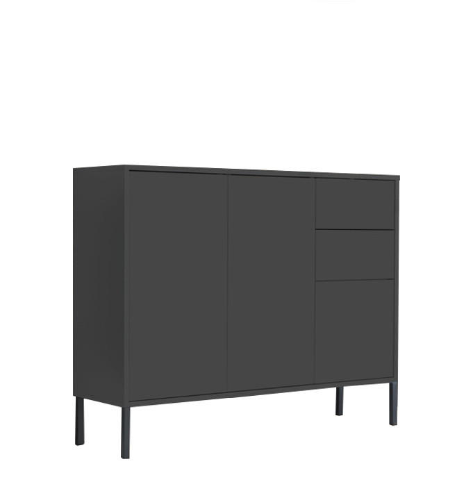 KOMMODE  in 105,5/86/33 cm  - Anthrazit, MODERN, Holzwerkstoff/Metall (105,5/86/33cm) - MID.YOU