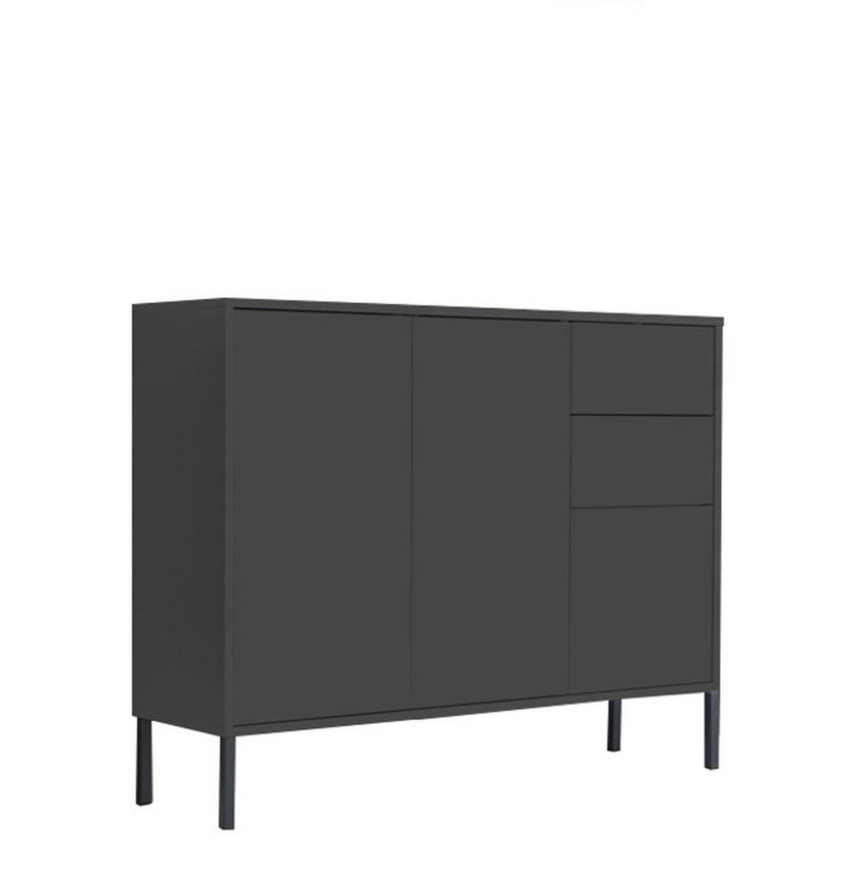 KOMMODE  in 105,5/86/33 cm  - Anthrazit, MODERN, Holzwerkstoff/Metall (105,5/86/33cm) - MID.YOU