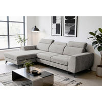 ROHOVÁ SEDAČKA, textil, cappuccino - černá/cappuccino, Basics, kov/textil (191/264cm) - Livetastic