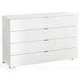SIDEBOARD in 120/77/40 cm - Chromfarben/Weiß, KONVENTIONELL, Glas/Holzwerkstoff (120/77/40cm) - Moderano