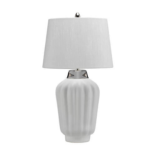 NAMIZNA SVETILKA  Elstead Bexley      30/56.2 cm       - barve niklja/bela, Design, kovina/tekstil (30/56.2cm) - Elstead Lighting