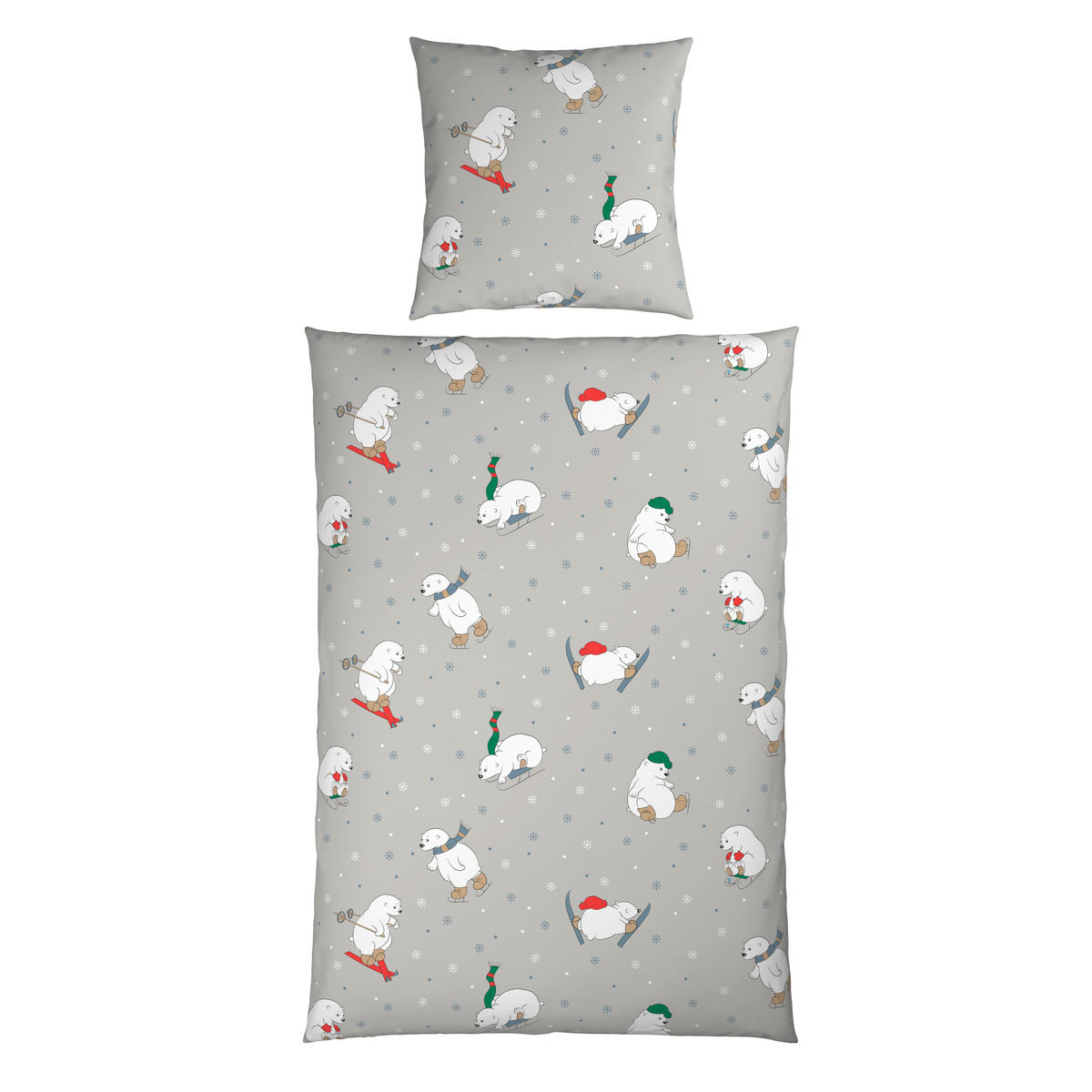 BETTWÄSCHE 2-teilig Flanell 135/200 cm  - Grau, Textil (135/200cm) - Esposa