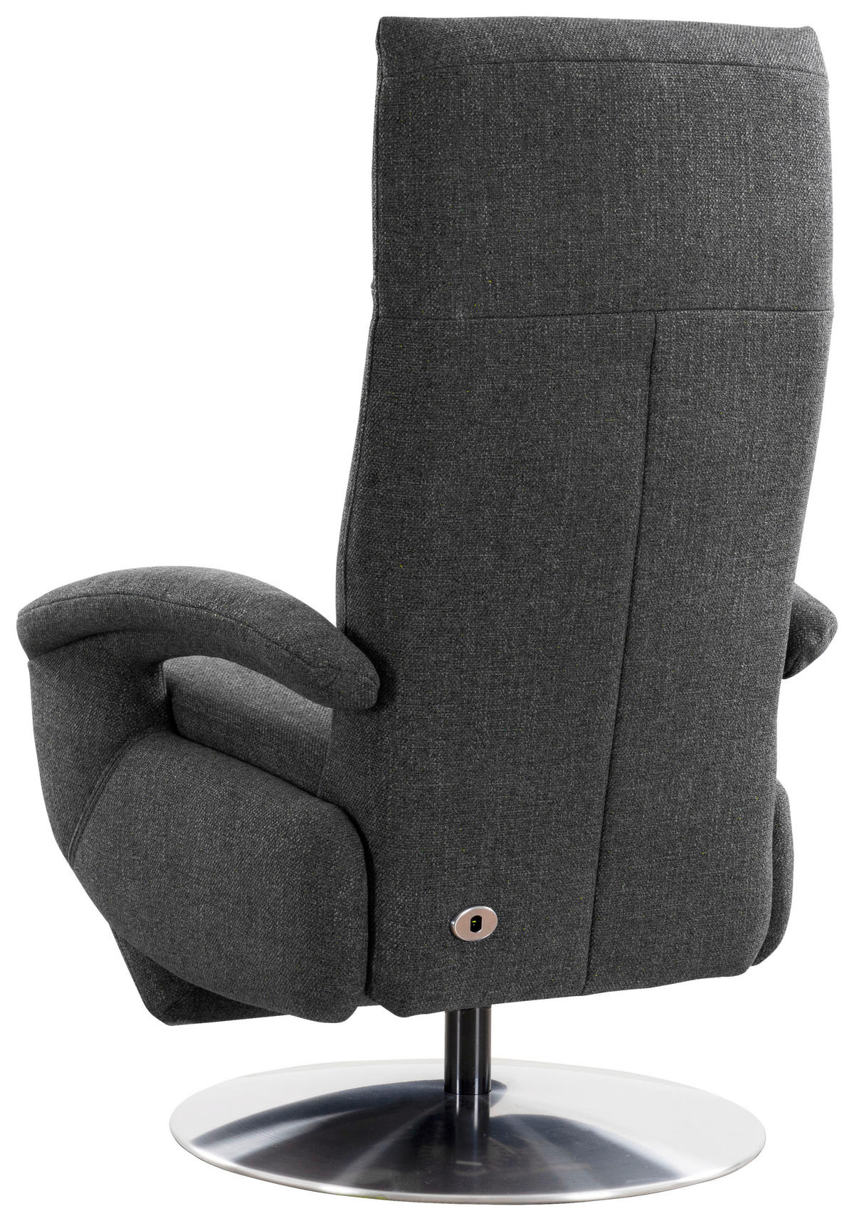 DREHSTUHL  in Flachgewebe Anthrazit  - Chromfarben/Anthrazit, Konventionell, Textil/Metall (74/112/82cm) - Sit & More