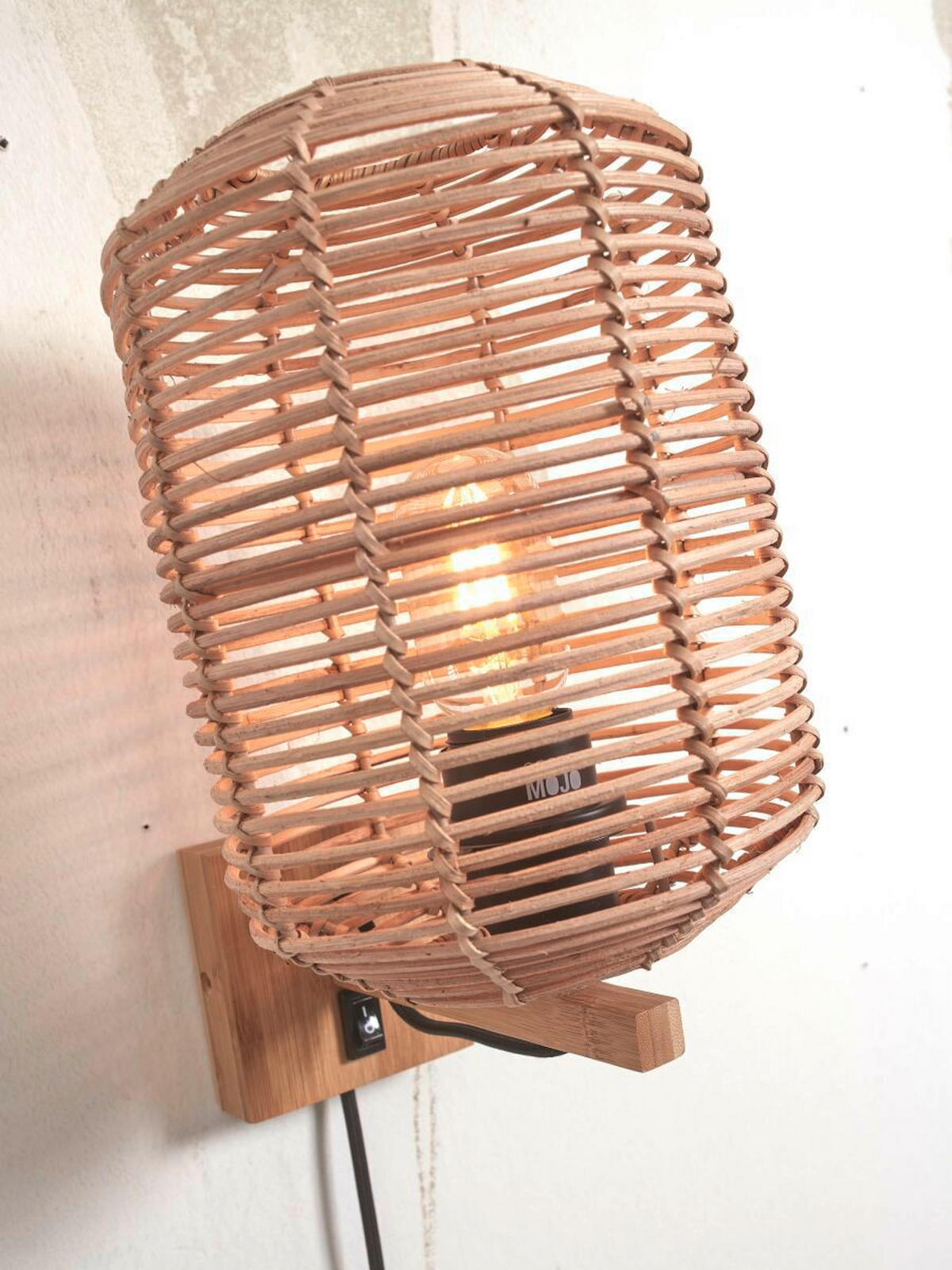WANDLEUCHTE - Naturfarben, Trend, Naturmaterialien (18/25/25cm) - Good & Mojo